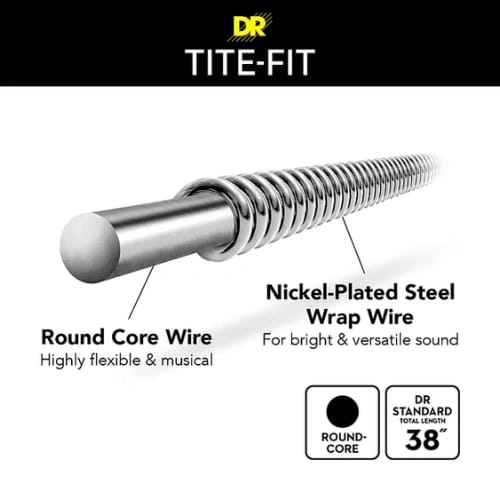 DR Strings TITE-FIT - Nickel Plated Electric Guitar Strings: 10-46 Medium - image 3