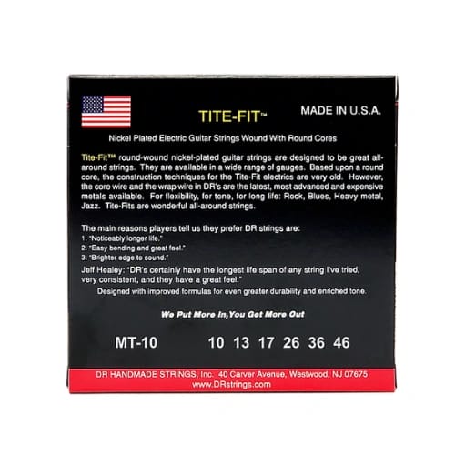 DR Strings TITE-FIT - Nickel Plated Electric Guitar Strings: 10-46 Medium - image 4