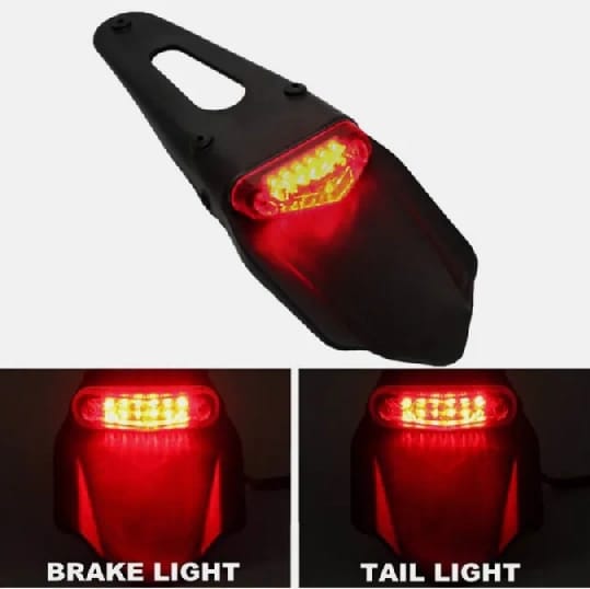 Rear Fender LED Brake Red Tail Light Lamp with Bracket for Off-Road Motorcycle Motocross Dirt Bike - image 3
