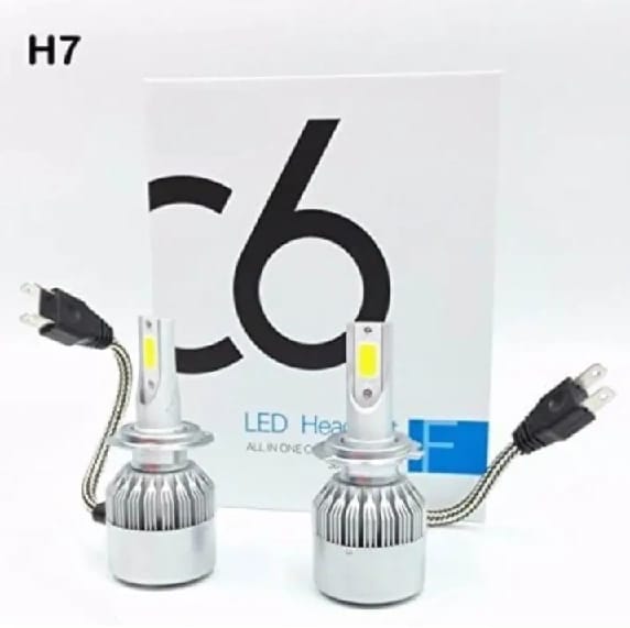 C6 H-7 All in One Compact Design 36W/3800LM LED Headlight Conversion Kit Car High/Low Beam Bulb Driving Lamp (Pack of 2) for Pulsar 220 CC Dtsi - image 2