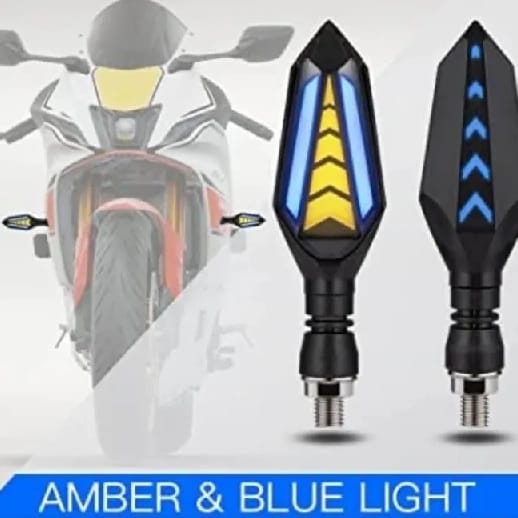 Running Light DRL Bike Turn Signal Indicator Lamp Universal for Motorbikes (Pack of 2) - image 3