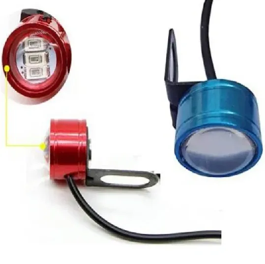 A4S AUTOMOTIVE & ACCESSORIES 12V DC Waterproof Motorcycle LED Strobe Lights Motorcycle LED Flash Warning Brake Light Lamp Compatible for Motorbikes (1 Pair, Red and Blue) - image 4