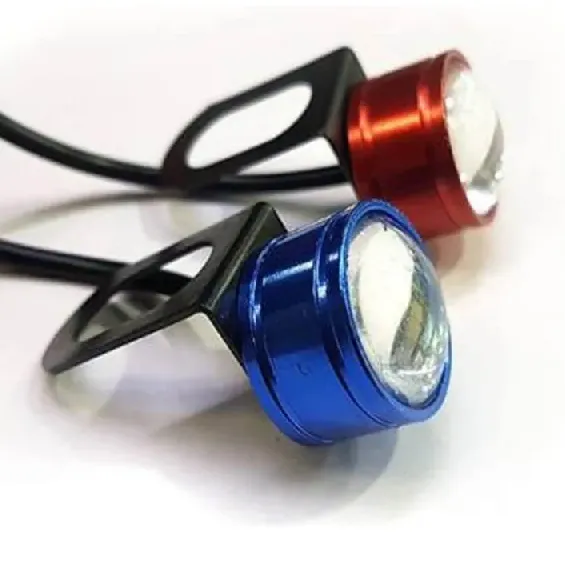 A4S AUTOMOTIVE & ACCESSORIES 12V DC Waterproof Motorcycle LED Strobe Lights Motorcycle LED Flash Warning Brake Light Lamp Compatible for Motorbikes (1 Pair, Red and Blue) - image 2