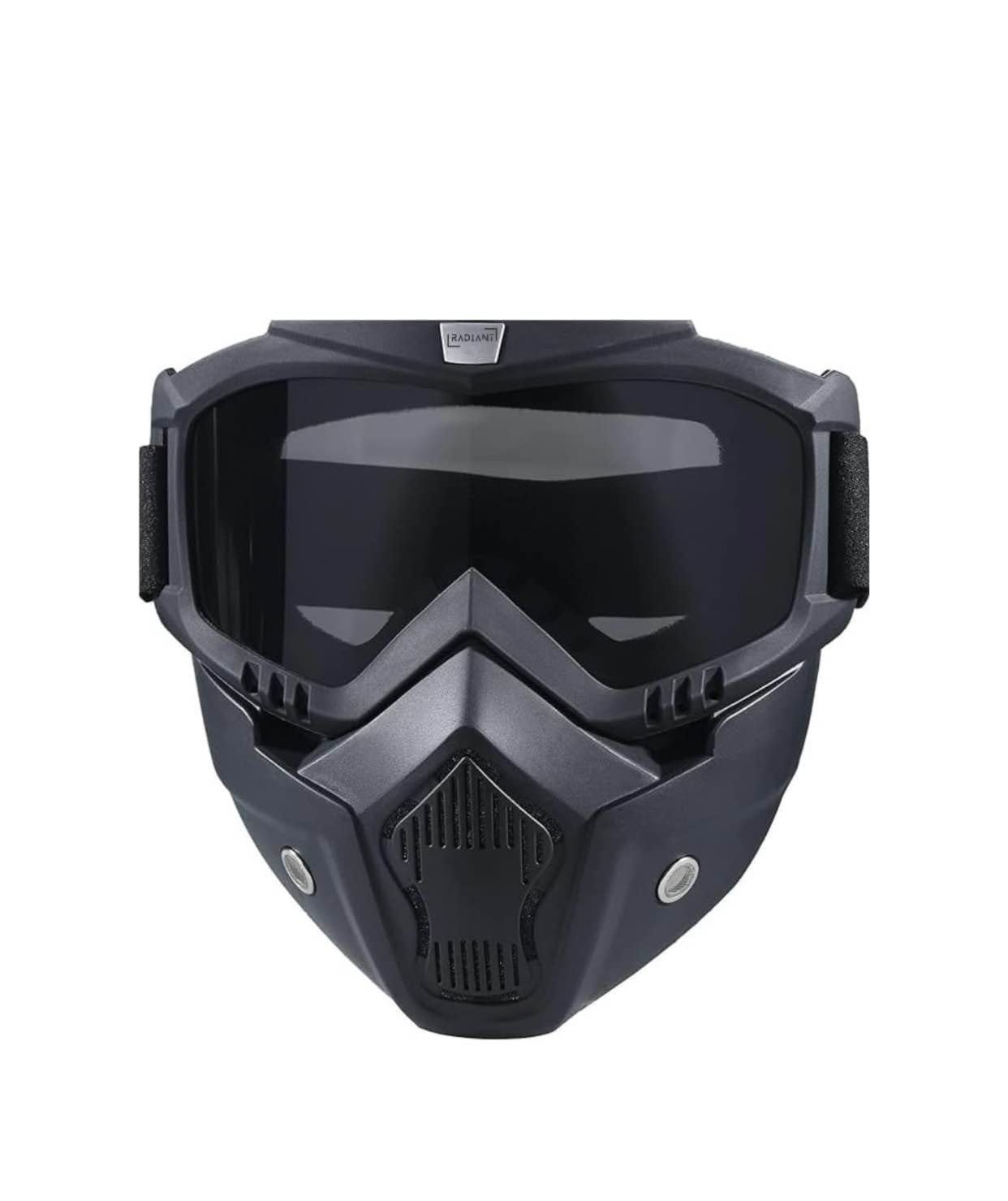 Face Mask for Bikers in Riding UV Protected Full Face Mask Balaclava for Men Black Mask for Bike Riding & Cycling, Full Face Helmet Mask for Men (Goggle Glass (Pack of 1)) - image 1