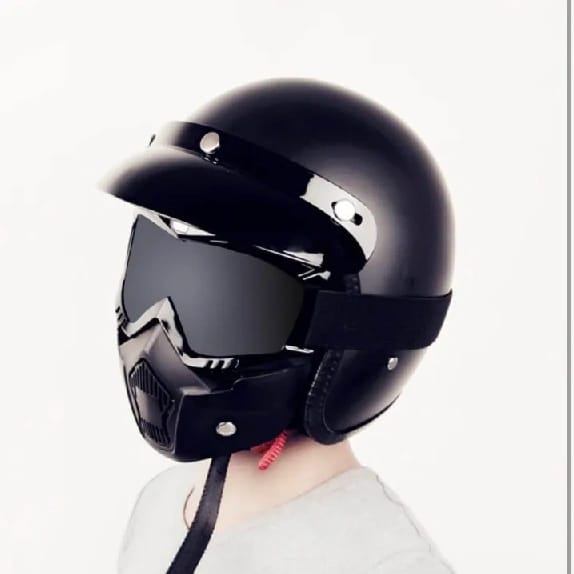 Face Mask for Bikers in Riding UV Protected Full Face Mask Balaclava for Men Black Mask for Bike Riding & Cycling, Full Face Helmet Mask for Men (Goggle Glass (Pack of 1)) - image 3
