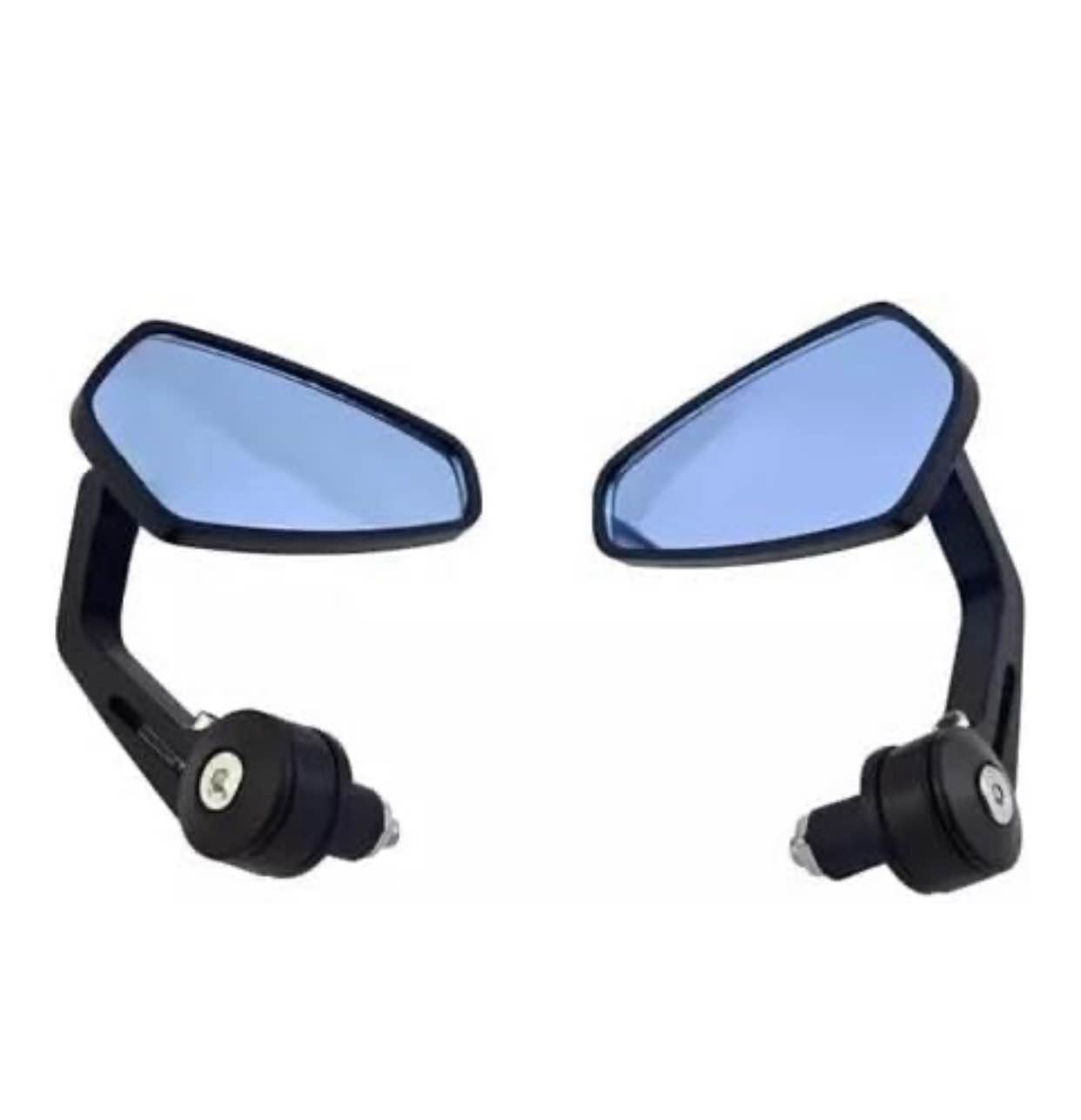 Universal Bike Side view Mirror Universal Aluminum Mirror Glass Bar End Rear View Mirrors Motorcycle Handlebar Side View Edge Mirrors for Bike Black (Star) - image 1
