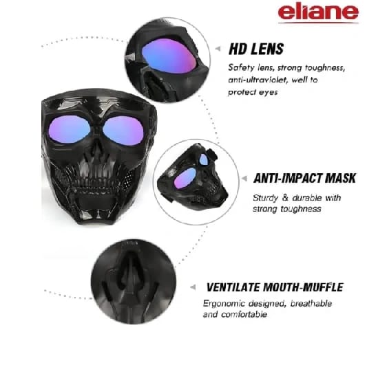 motorcycle Helmet Riding Goggles Glasses Skull Face Mask Helmet Dirt Bike ATV Goggles Riding Goggles Face Mask - image 3