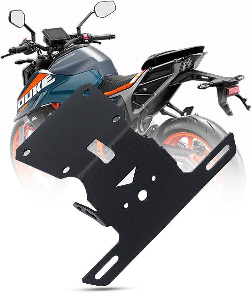 Heavy Duty Tail Tidy Number Plate Holder for Duke & RC 250/390 Gen 3 – Black Metal Bracket - image 1
