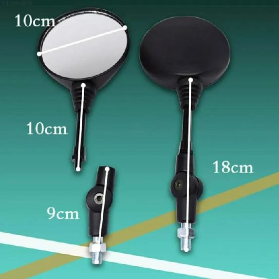 Motorcycle Folding Mirror | Folding Dirt Mirror (Black) - image 2