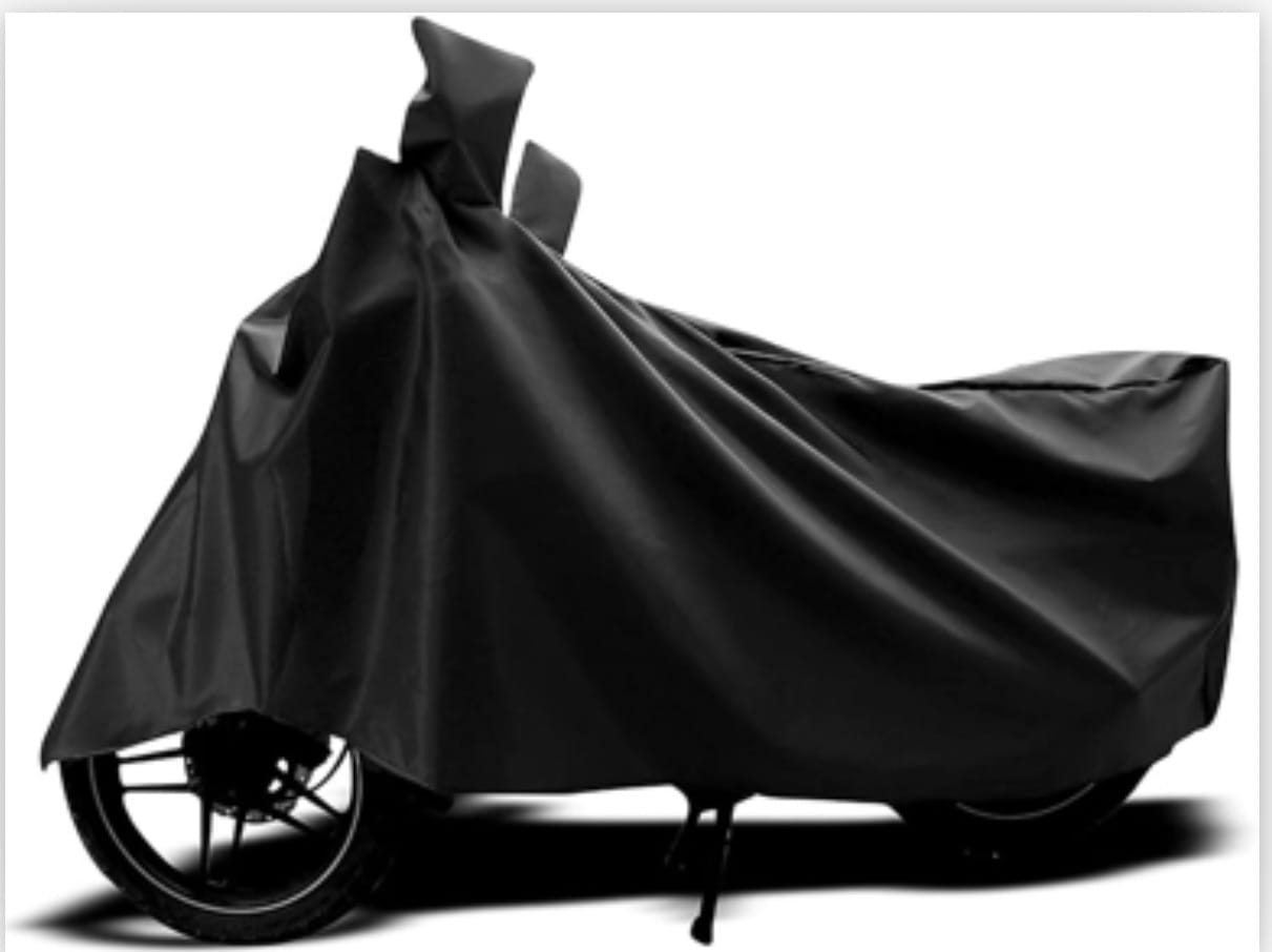 Autofy Universal Bike Cover UV Protection & Dustproof Bike Body Cover for Two Wheeler Bike Scooter Scooty Activa (Black) - image 1