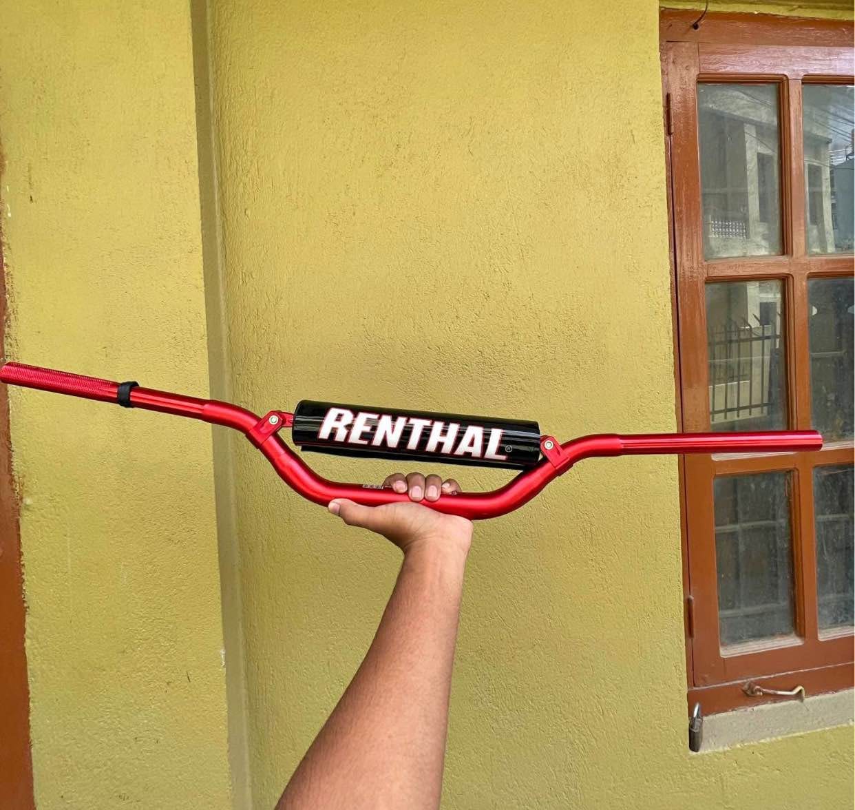 Renthal Red,Black 7/8" Aluminum Handlebar - image 3