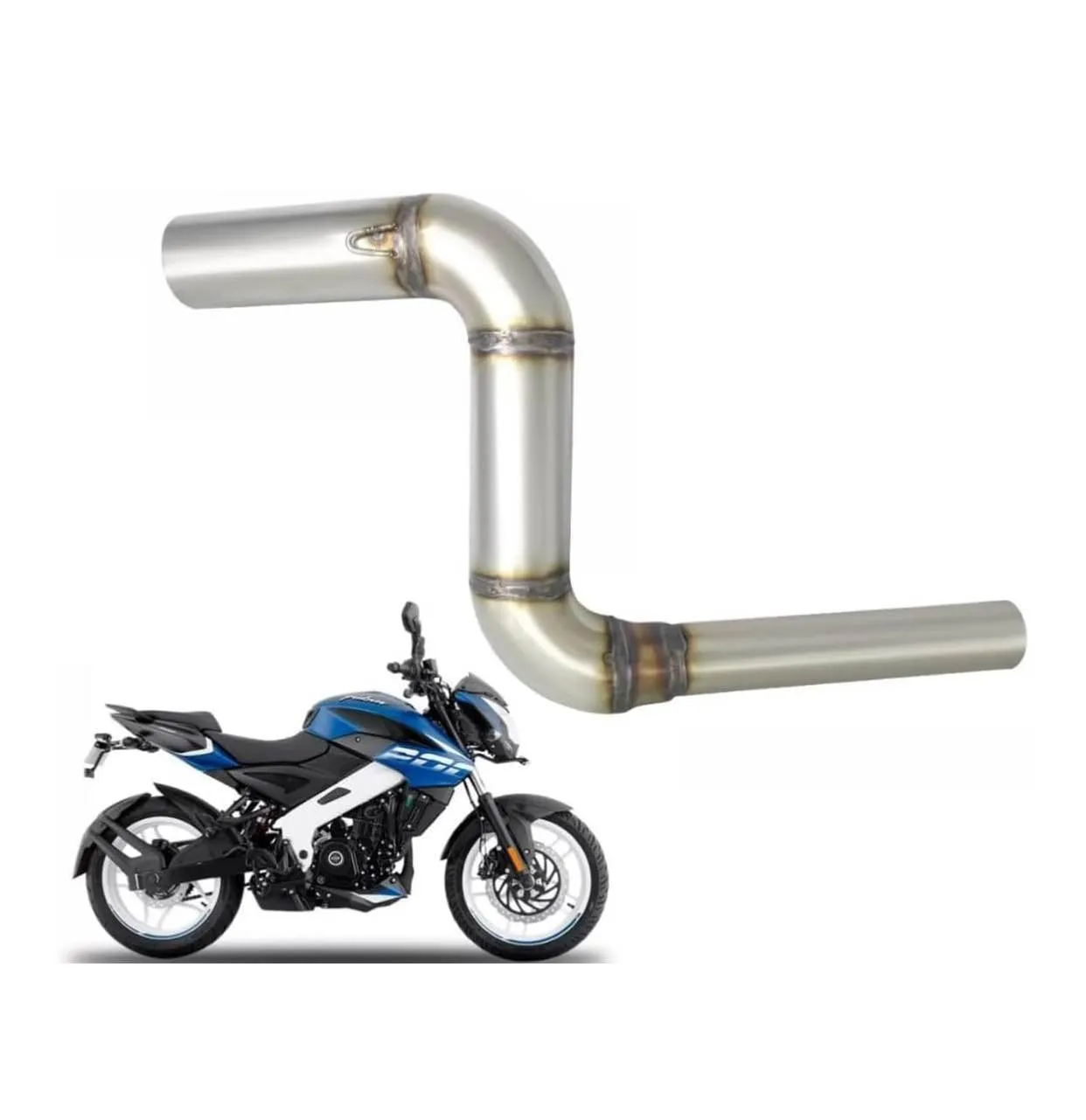 Exhaust Middle Muffler Bend Pipe for Bajaj Dominar 400/ Bajaj Pulsar RS 200, NS 200 - image 1