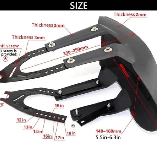 Motorcycle Rear Mud Guard Splash Guard for All Bikes - image 3