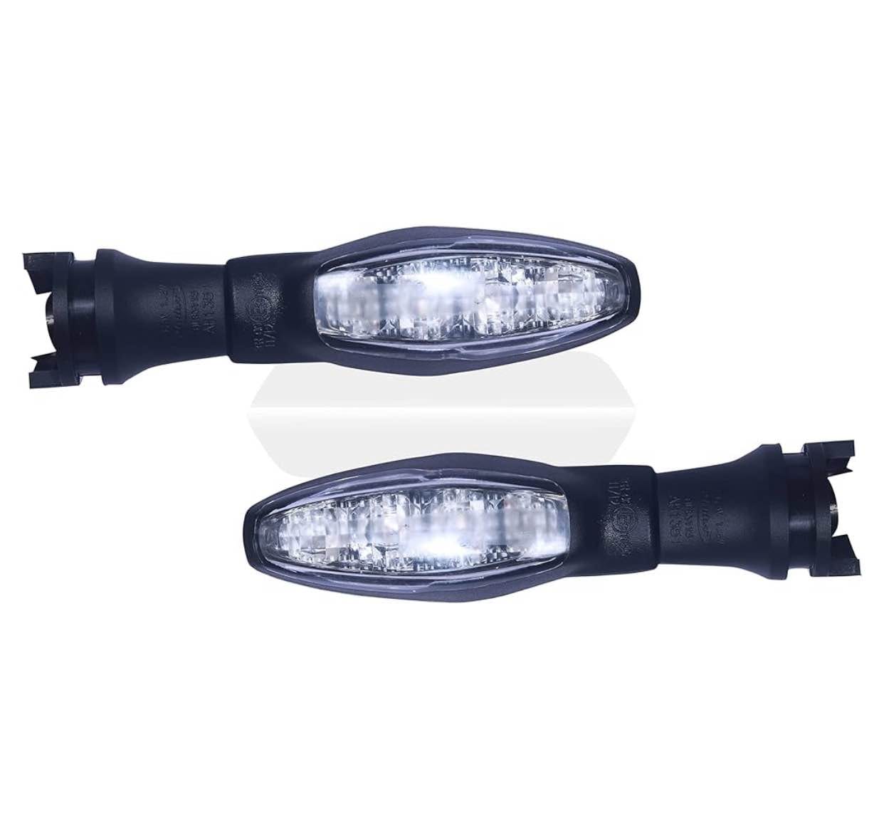 YAMAHA Pair of LED Flashers Light Indicator Assembly, Fit for Universal Bikes, Black - image 1