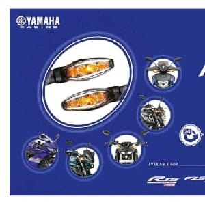 YAMAHA Pair of LED Flashers Light Indicator Assembly, Fit for Universal Bikes, Black - image 4