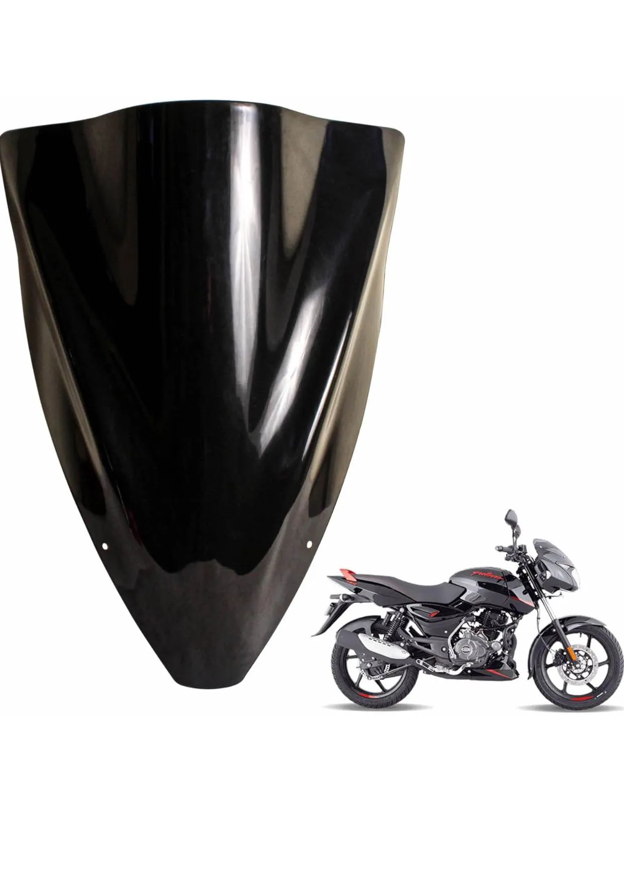 Premium Unbreakable Acrylic Wind Deflector/Wind Protection Visor Suitable for Pulsar 150/180 (Black) - image 1
