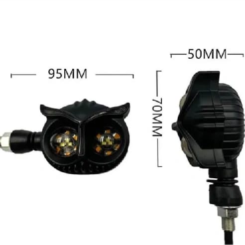 Owl Shape Running Indicator Blinker Bright LED Universal For All Bike Models Indicator Light, Brake Light Motorbike LED for Universal For Bike - image 4