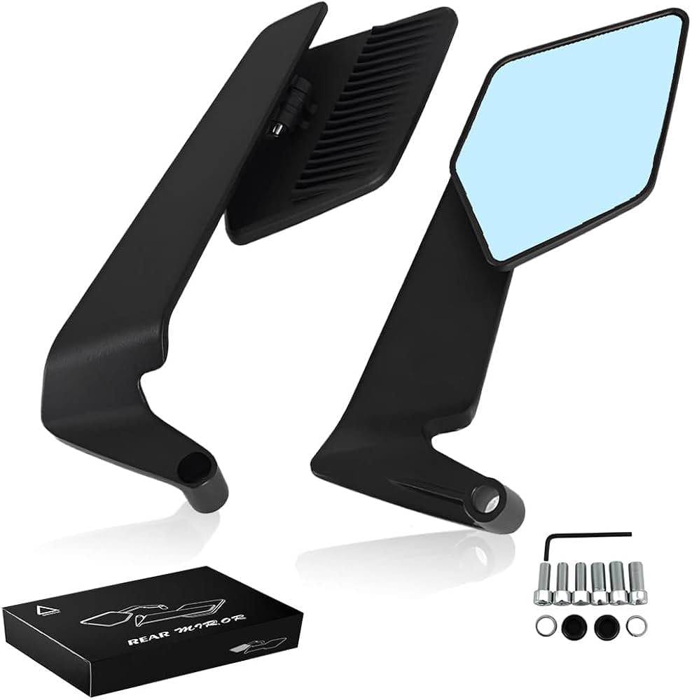Stealth Max Motorcycle Bar End Side Mirrors, Universal Aluminium Alloy, Compatible with Most Bikes - image 1