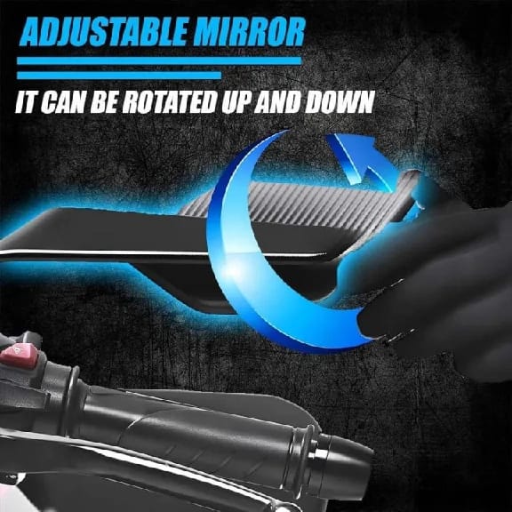 Stealth Max Motorcycle Bar End Side Mirrors, Universal Aluminium Alloy, Compatible with Most Bikes - image 3