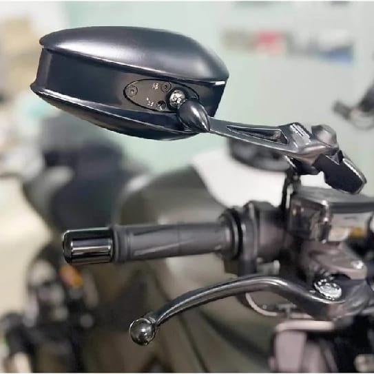 Universal CNC Aluminum Motorcycle Side Rearview Mirrors HD Blue Anti-Glare Mirror Motorcycles Rear View Mirror Motor cycle Wide Angle Adjustable (NEPOLIAN MIRRON) - image 4