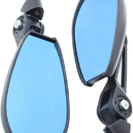 Universal CNC Aluminum Motorcycle Side Rearview Mirrors HD Blue Anti-Glare Mirror Motorcycles Rear View Mirror Motor cycle Wide Angle Adjustable (NEPOLIAN MIRRON) - image 2