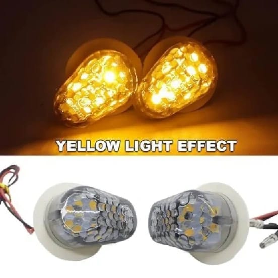 Honey Con Bike Fendor Indicator LED Light For Yamaha, Suzuki, Kawasaki, Honda Cbr, R15 V3, V4, R15 V2, Ninja (Yellow) - image 4