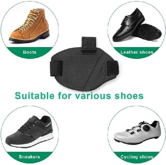 Shoe Protector for Bike Gear Shift pad for Shoes Protective for Motorbike (Black) - image 4