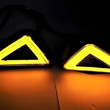Triangle Body Indicator Light Flush LED (3 Month Warranty) Motorcycle Turn Signal Blinkers indicator Blue & Yellow - image 4