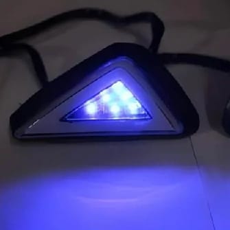 Triangle Body Indicator Light Flush LED (3 Month Warranty) Motorcycle Turn Signal Blinkers indicator Blue & Yellow - image 3