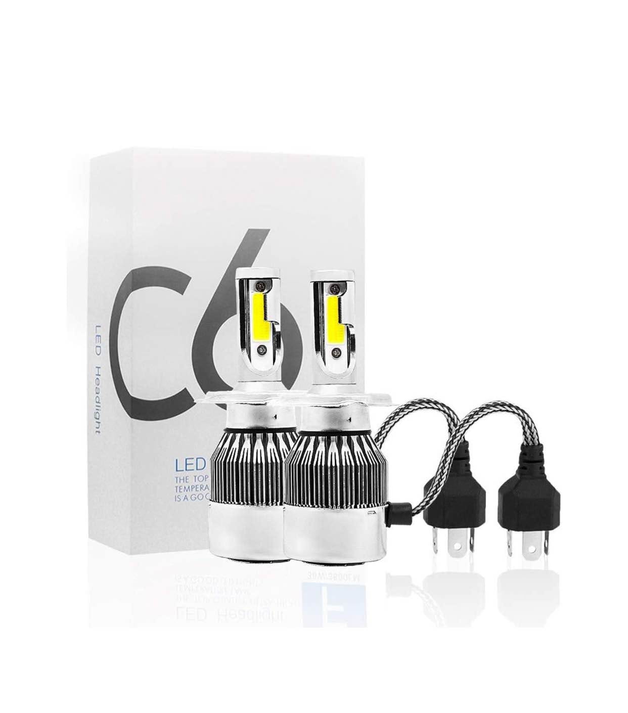 C6 12V H4 Car LED Headlight Cool White (Set of 2) - image 1