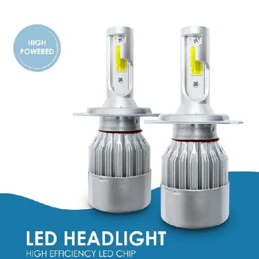 C6 12V H4 Car LED Headlight Cool White (Set of 2) - image 2