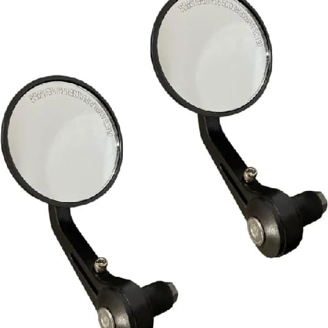 Side Handle Bar Mirror Round Black for All Bikes Motorcycles Scooters Universal Rear View Mirror - image 5