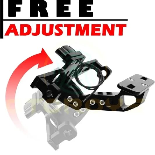 Motorcycle Bike CNC Adjustable Angle License Number Plate Frame Holder Tail Tidy (Black with Light) (Black) - image 4