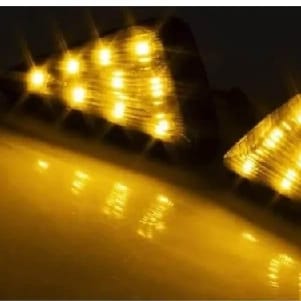 Super Quality Yellow Body Indicator Flush Mount Smoked 9 LED Turn Signal Light Bike Indicator Lights Motorcycle, 12V DC Motorcycle Indicators For CBR 150 250, YZF R15 V3 V2 (Pack Of 2, Amber) - image 2