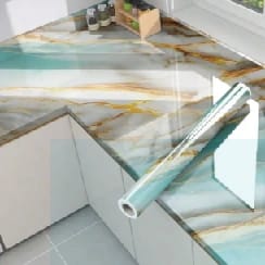 Kitchen Marble Sticker Oil Proof Waterproof Paper Backsplash Sticker Roll Stove Cabinet Liner DéCor Self Adhesive Wallpapers (5cm) - image 3