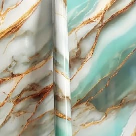 Kitchen Marble Sticker Oil Proof Waterproof Paper Backsplash Sticker Roll Stove Cabinet Liner DéCor Self Adhesive Wallpapers (5cm) - image 4
