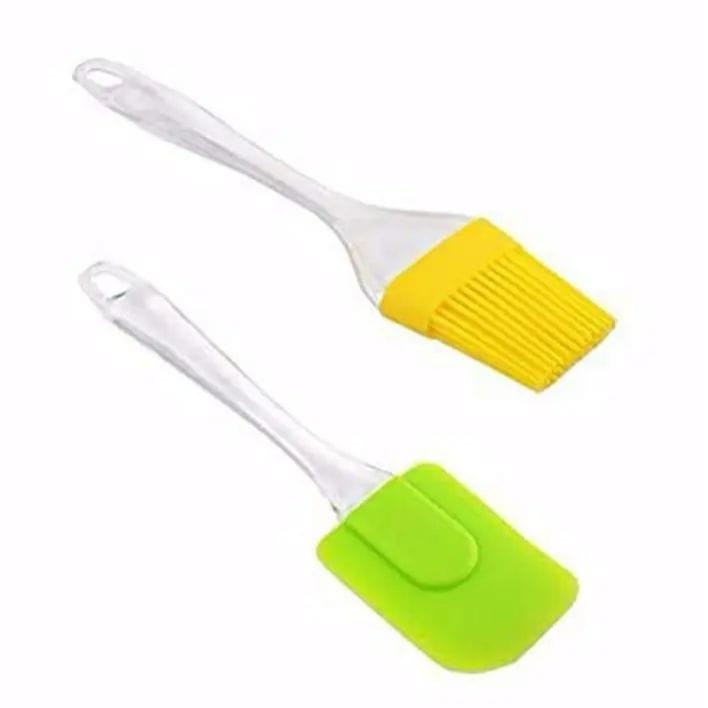 Multipurpose Silicone Spatula And Oil Brush | Nonstick Reusable Dishwasher Safe Silicone Spatula & Oil Brush - image 1