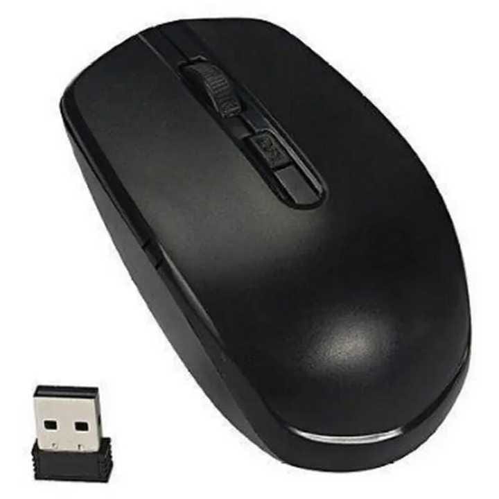 New Black Wireless Optical Mouse 2.4G 2402-2480MHz High-Resolution USB Plug & Play - image 1