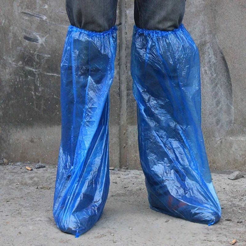 Plastic Disposable Long Shoe Covers Cleaning Galoshes Outdoor Carpet Cleaning Shoe Cover Waterproof Shoe Covers For Rainy Day - image 3