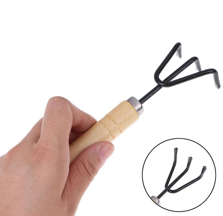 Ergonomic Mini Garden Tool Set with Wooden Handles - 3-Piece Kit for Small Gardening Tasks - image 3