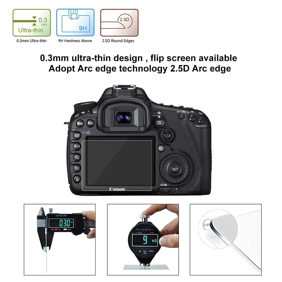 Puluz 2.5D Curved Edge 9H Surface Hardness Tempered Glass Screen Protector Kit For Canon 5D Mark Iv / Mark Iii Accessories - image 4