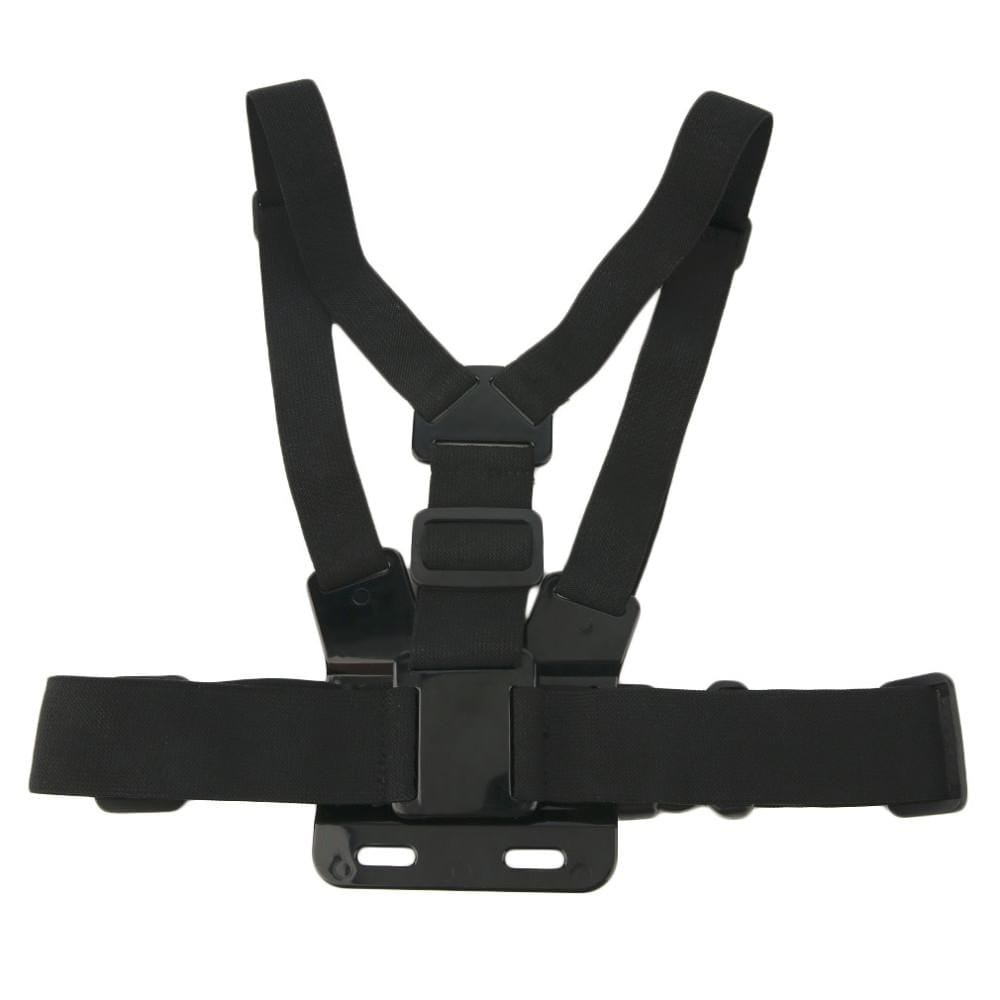 New Adjustable Lightweight 3-Point Elastic Chest Mount Harness for GoPro Cameras - Black - image 1