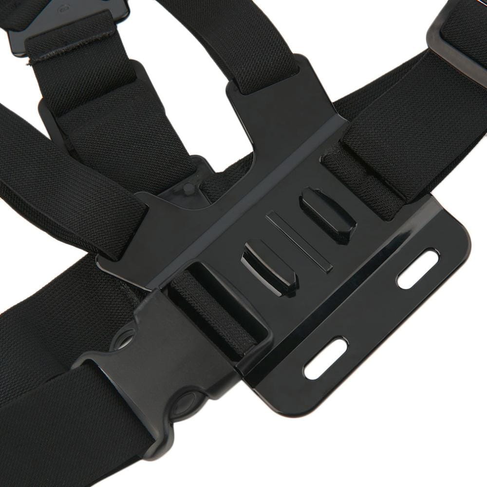 New Adjustable Lightweight 3-Point Elastic Chest Mount Harness for GoPro Cameras - Black - image 3