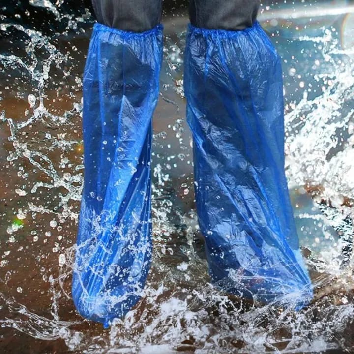 Plastic Disposable Long Shoe Covers Cleaning Galoshes Outdoor Carpet Cleaning Shoe Cover Waterproof Shoe Covers For Rainy Day - image 1