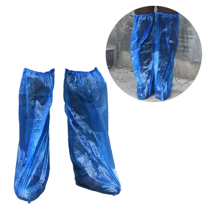 Plastic Disposable Long Shoe Covers Cleaning Galoshes Outdoor Carpet Cleaning Shoe Cover Waterproof Shoe Covers For Rainy Day - image 2