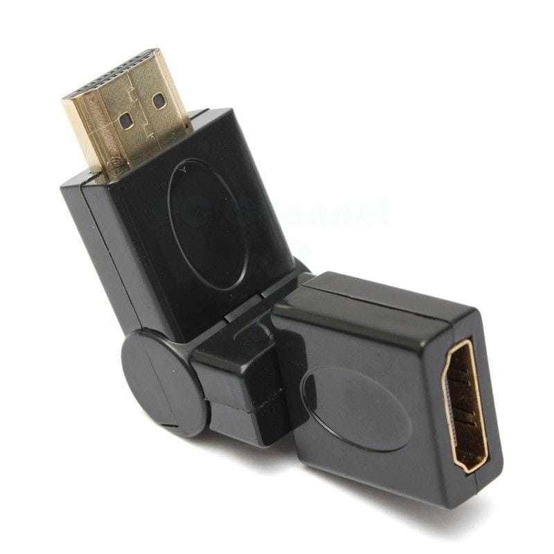 360 Degree Rotation Swivel Hdmi Male To Hdmi Female Adjustable Adapter Mf- Black - image 4