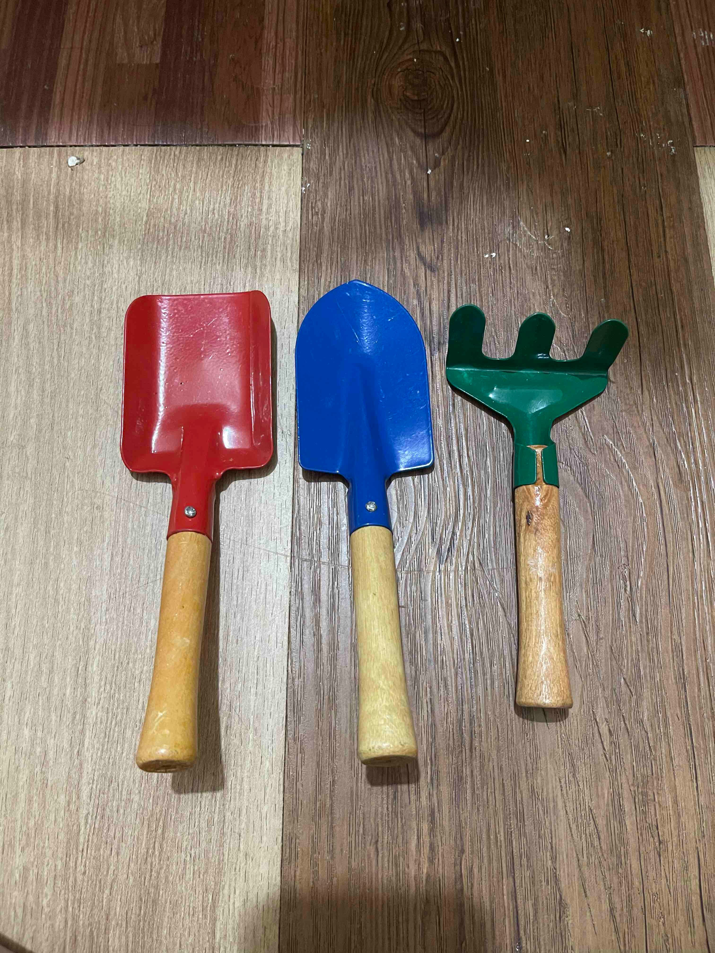 Ergonomic Mini Garden Tool Set with Wooden Handles - 3-Piece Kit for Small Gardening Tasks - image 2