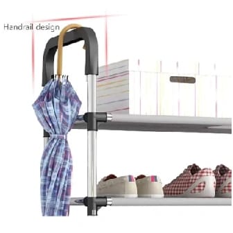 6 Layers Stainless Steel Shoe Rack With 12mm Pipe Organizer Shelf Size 57cm X 30cm X 120cm - Shoes Rack - image 3