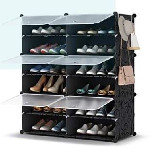 Cube Shoe Rack Wardrobe Box Storage Closet Organizer Cabinet With Doors - image 1