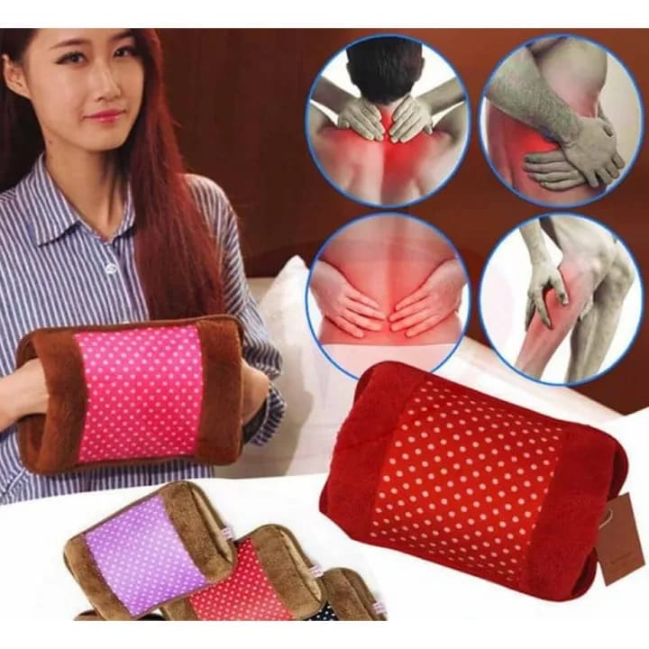 Electric Hot Water Bag With Fur Hand Pocket - image 1